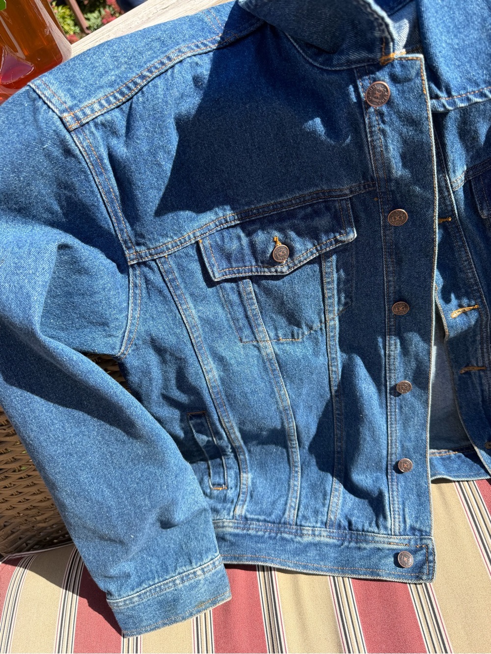 Denim Gear Blue Jacket - Men's Jean Coat size XL Made in Hong Kong ! - Picture 4 of 10